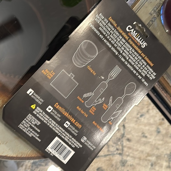 COPY - Camp kit folding cup stainless steel flask multi-tool fork & spoon travel - Picture 4 of 9